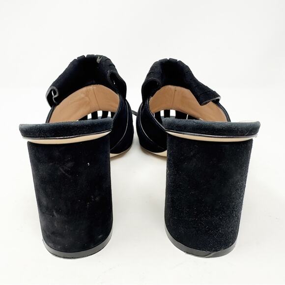 Gucci GG Marmont Black Suede Fringe Mules Sandals Size 37 - Picture 3 of 9
